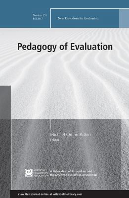 EV155 Pedagogy of Evaluation 1119466628 Book Cover