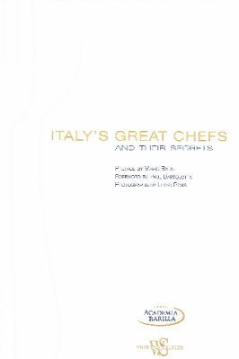 Italy's Great Chefs and Their Hidden Secrets (H... 8854405434 Book Cover