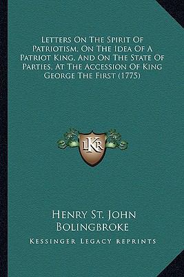 Letters On The Spirit Of Patriotism, On The Ide... 1164683608 Book Cover