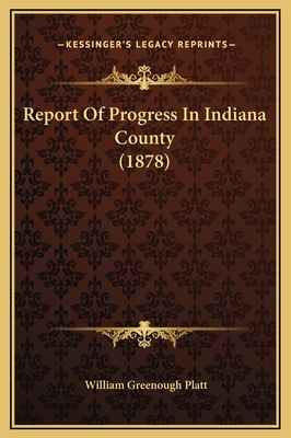 Report Of Progress In Indiana County (1878) 1169325785 Book Cover