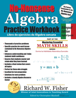 No-Nonsense Algebra Practice Workbook, Bilingua... [Spanish] 1734588047 Book Cover