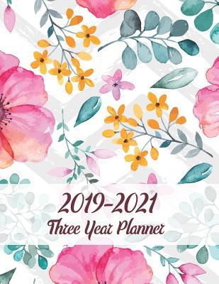 Paperback Three Year Planner 2019-2021: 36 Month Yearly Planner Monthly Calendar V13 Book