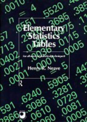 Elementary Statistics Tables 041508458X Book Cover