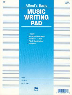 12 Staff Music Writing Pad (Loose Pages (3-hole... 0739014617 Book Cover