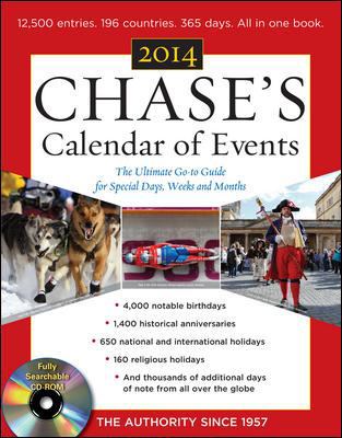 Chase's Calendar of Events [With CDROM] 0071829504 Book Cover