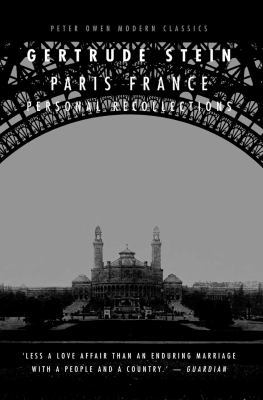 Paris France: Personal Recollections 0720611970 Book Cover