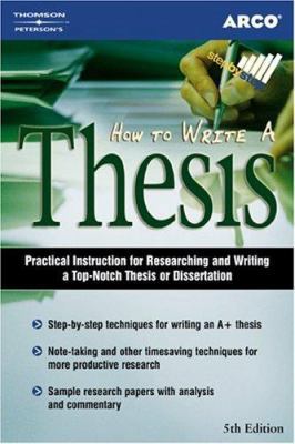How to Write a Thesis 5E 0768910811 Book Cover