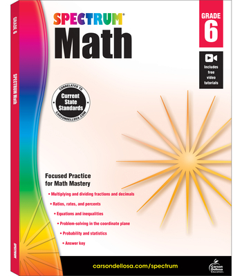 Spectrum Math Workbook, Grade 6: Volume 7 1483808742 Book Cover