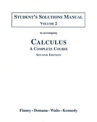Student Solutions Manual Part 2 for Calculus: A... 020166979X Book Cover