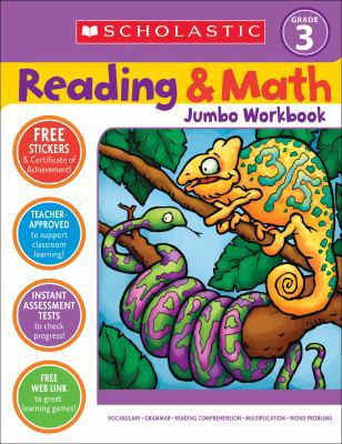 Reading & Math Jumbo Workbook: Grade 3 0439786029 Book Cover