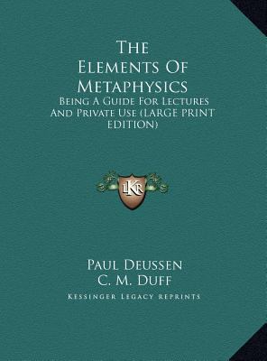 The Elements of Metaphysics: Being a Guide for ... [Large Print] 1169918980 Book Cover