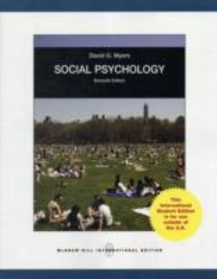 Social Psychology. David G. Myers 007131864X Book Cover