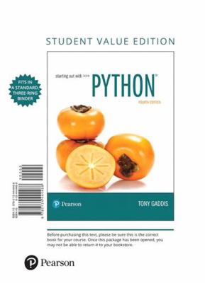 Starting Out with Python 0134444469 Book Cover