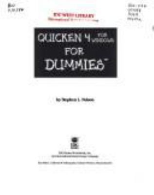 Quicken 4 for Windows for Dummies (For Dummies ... 1568842090 Book Cover