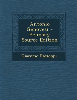 Antonio Genovesi [Italian] 1289487847 Book Cover
