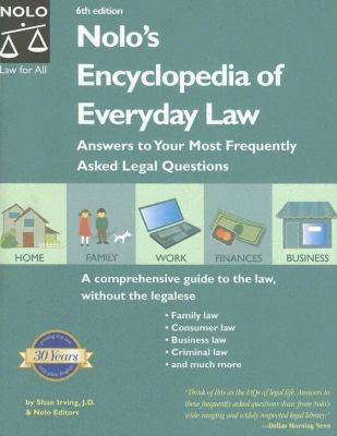 Nolo's Encyclopedia of Everyday Law: Answers to... 1413301894 Book Cover