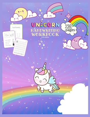 Unicorn Handwriting Workbook for Kids: Unicorn ... B08W7DWYM1 Book Cover