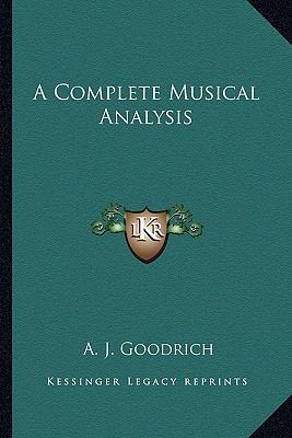A Complete Musical Analysis 1162637951 Book Cover