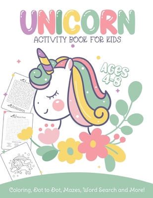 Unicorn Activity Book For Kids Ages 4-8 Colorin... 1649301901 Book Cover