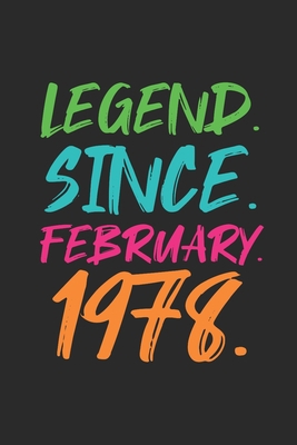 Legend Since February 1978: Birthday Gift Idea for Women And Men - Graph Ruled Notebook / Journal (6" X 9" - 5 X 5 Graph Ruled)