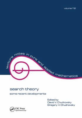 Search Theory: Some Recent Developments 1138441945 Book Cover