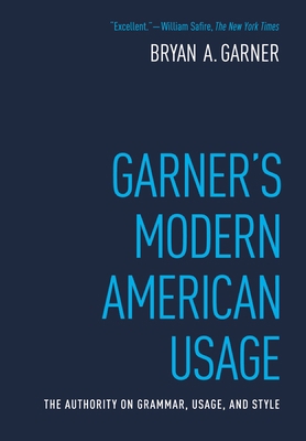 Garner's Modern American Usage 0195382757 Book Cover