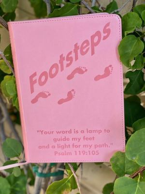 Footsteps Bible Reading Plan Journal in PINK 0578647761 Book Cover