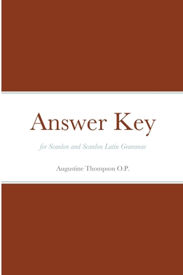 Answer Key for Scanlon and Scanlon Latin Gramma... 171638589X Book Cover