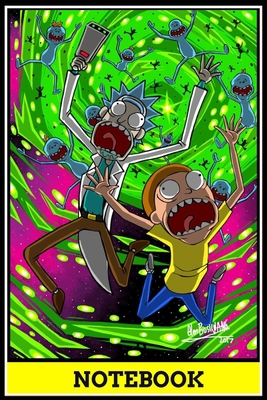 Rich and Morty notebook - best gift for Rich and Morty lovers: 6x9 inch, 120 pages, blank line, notepad, journal, Rich and Morty notebook, Rich and Morty office supplies