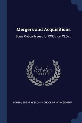 Mergers and Acquisitions: Some Critical Issues ... 1377014320 Book Cover