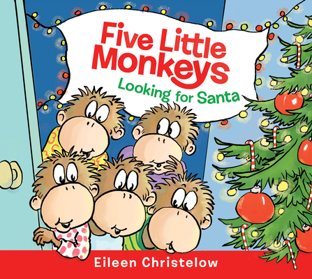 Five Little Monkeys Looking for Santa 0063314312 Book Cover
