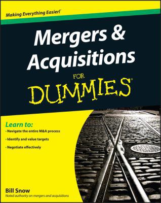 Mergers and Acquisitions For Dummies 0470385561 Book Cover
