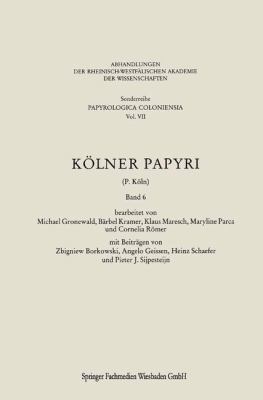 Kölner Papyri [German] 353109923X Book Cover