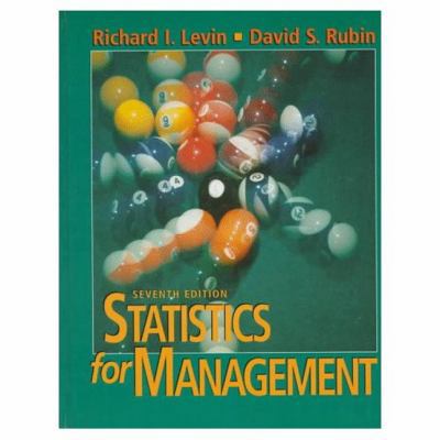 Statistics for Management 0134762924 Book Cover