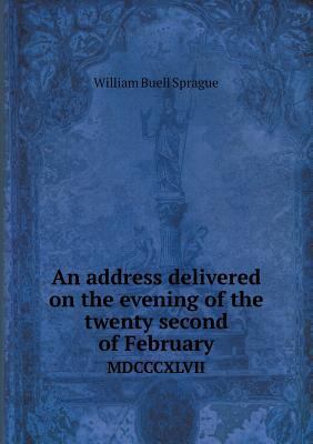 An address delivered on the evening of the twen... 5518785100 Book Cover
