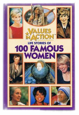 Life stories of 100 famous women (Values in act... 1561569798 Book Cover