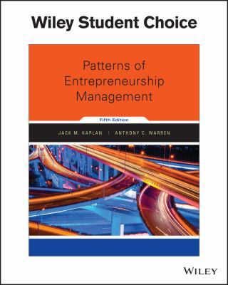 Patterns of Entrepreneurship Management 1119355281 Book Cover
