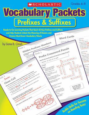 Vocabulary Packets: Prefixes & Suffixes: Ready-... 054519864X Book Cover