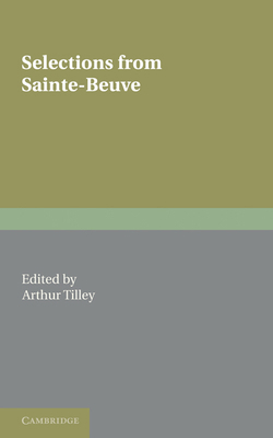 Selections from Sainte-Beuve 0521232953 Book Cover
