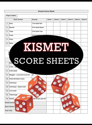 Kismet Score Sheets: 100 Kismet Score Pads, Kis... 8510992029 Book Cover