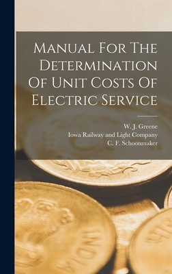 Manual For The Determination Of Unit Costs Of E... 1019343532 Book Cover