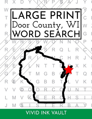 Large Print Door County, WI Word Search 1708783474 Book Cover