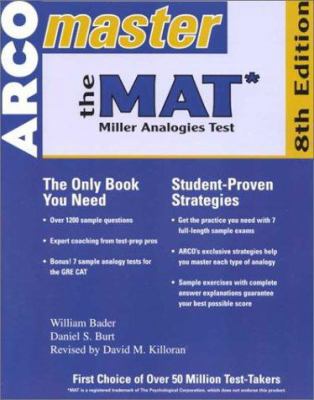 ARCO Master The Mat: Miller Analogies Test 0764561448 Book Cover