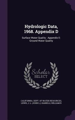 Hydrologic Data, 1968. Appendix D: Surface Wate... 1341538605 Book Cover