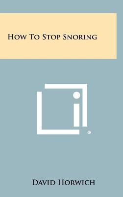 How to Stop Snoring 1258470969 Book Cover