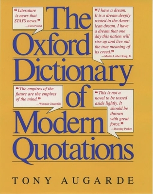 The Oxford Dictionary of Modern Quotations 019866141X Book Cover