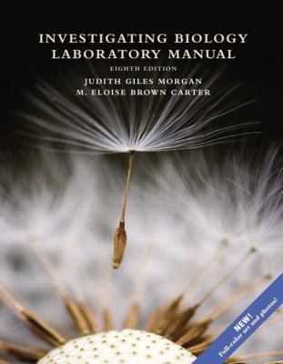 Investigating Biology Laboratory Manual 0321838998 Book Cover