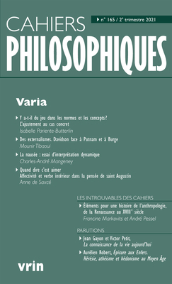 Varia [French] 2711660176 Book Cover