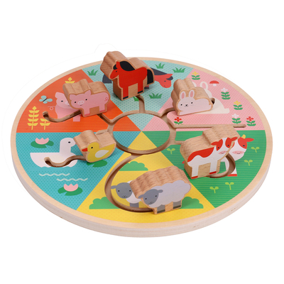 Farm Animals Wooden Sliding Maze            Book Cover