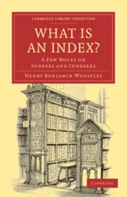 What Is an Index?: A Few Notes on Indexes and I... 0511716532 Book Cover